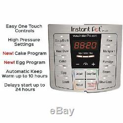 Instant Pot Pressure Slow Cooker 12 in 1 Programmable 6 Quart Steamer Instapot