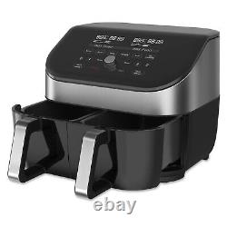 Instant Vortex Plus Dual 8-quart Stainless Steel Air Fryer with ClearCook, SS