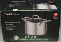 J. A Henckels Zwilling Energy Stockpot Pot Glass LID 8 Quarts Cera Force New