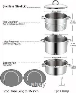 Juice Steamer Extractor, 11-Quart, Stainless Steel Juicer Fruit Machine Steam