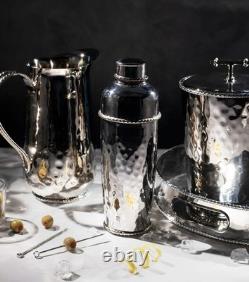 Juliska Graham 1.86 Quart Stainless Steel Silver Kitchen Bar Pitcher New $195