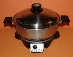 KITCHEN CRAFT 6 quart Stainless Steel Electric Slow Cooker with Base Lid