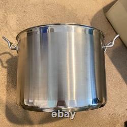 KRONA Norpro 16 Quart Stock Pot w Vented Glass Lid 18/10 Stainless Steel Inox KRONA Norpro 16 Quart Stock Pot w Vented Glass Lid 18/10 Stainless Steel Inox