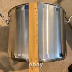 KRONA Norpro 16 Quart Stock Pot w Vented Glass Lid 18/10 Stainless Steel Inox