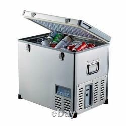 Kalamera 2.3 Cu. Ft 60 Quart Portable Refrigerator/Freezer Stainless-steel AC