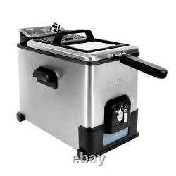 Kalorik Pro 4.2 Quart Triple-Basket Deep Fryer with Oil Filtration XL Basket