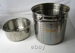 Kirkland Signature 12 Quart Stock Pot With Strainer Steamer & Lid Four Pieces