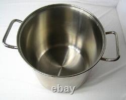 Kirkland Signature 12 Quart Stock Pot With Strainer Steamer & Lid Four Pieces