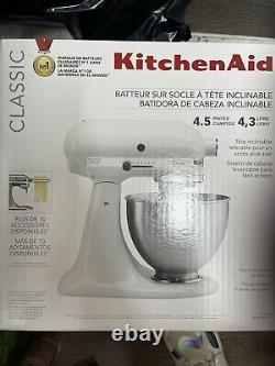 Kitchen Aid K45SSWH CLASSIC White 4.5-Quart Tilt-Head Stand Mixer KitchenAid New