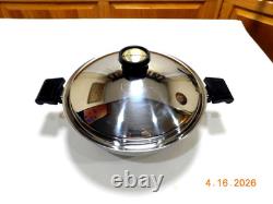 Kitchen Craft Americraft 5 Quart 12 Wok Stainless Steel Waterless USA