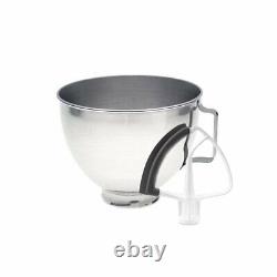 KitchenAid 4.5-Quart Stainless Steel Bowl withHandle + Flex Edge Beater Fits 4