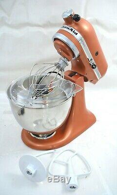 KitchenAid 5-Quart Artisan Tilt-Head Stand Mixer with attachments Copper Pearl