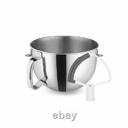 KitchenAid 6-Quart Stainless Steel Bowl withHandle + Flex Edge Beater Fits 5-Qu