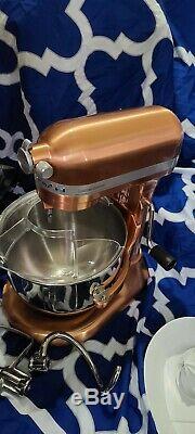 KitchenAid 7-Quart Bowl-Lift Stand Mixer Limited Edition Copper with attachments