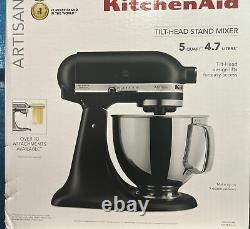 KitchenAid Artisan 5 Quart Tilt-Head Stand Mixer Silver KSM150WPCU BLACK NEW