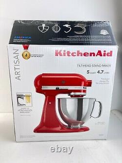 KitchenAid Artisan Series 5 Quart Tilt-Head Stand Mixer Empire Red KSM150PSER