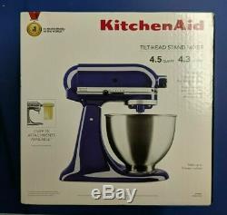 KitchenAid Classic Series 4.5 Quart Tilt-Head Stand Mixer Grey Black White