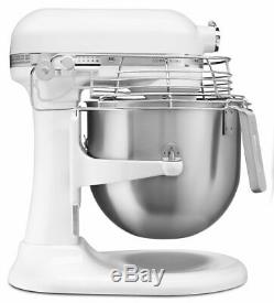 KitchenAid Commercial 8-Quart Bowl-Lift Stand Mixer with Bowl Guard White