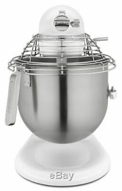 KitchenAid Commercial 8-Quart Bowl-Lift Stand Mixer with Bowl Guard White