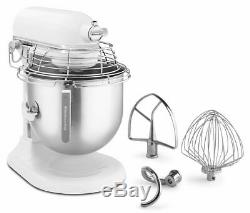 KitchenAid Commercial 8-Quart Bowl-Lift Stand Mixer with Bowl Guard White