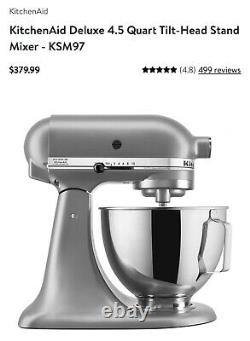 KitchenAid? Deluxe? 4.5 Quart Tilt-Head Stand Mixer Silver