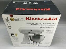 KitchenAid K45SSWH Tilt Head Stand Mixer 4.5 Quarts White