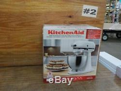 KitchenAid KSM75WH Classic Plus Series 4.5-Quart Tilt-Head Stand Mixer, White