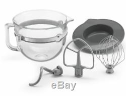 KitchenAid Mixer 6 Quart Glass Bowl Bundle Counter Top Cooking Quick Handle Easy