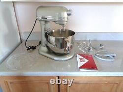 KitchenAid Pro Line Series 7 Quart Bowl-Lift Stand Mixer Sugar Pearl Silver EUC