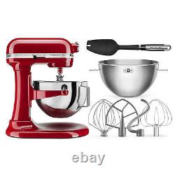 KitchenAid Professional Plus 5 Quart Bowl-Lift Stand Mixer withBundle RED KP25M0X