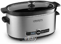 KitchenAid Slow Cooker 6 Quart Glass Lid