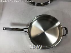 KitchenAid Stainless Steel 5-Ply Clad 5 Quart Saute Pan with Lid NEW