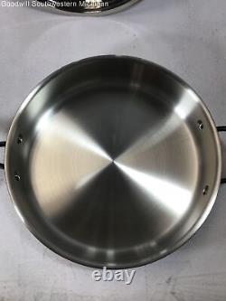 KitchenAid Stainless Steel 5-Ply Clad 5 Quart Saute Pan with Lid NEW