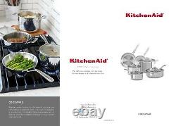Kitchenaid 5-ply Copper Core 3.5-quart Braiser Pan With LID Silver