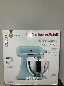 Kitchenaid Deluxe 4.5 Quart Tilt-head Stand Mixer Mineral Water Blue Ksm97mi Nb