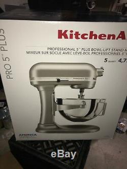 Kitchenaid Pro 5 Plus Bow Lift Stand Mixer 5 Quart 4.7 Lt Silver Kv25goxsl New