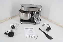 LILPARTNER 1200W Stainless Steel 5.3 Quart Stand Food Mixer w LCD Display