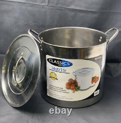 LOOK? Heuk 16 Quart Stainless Steel Stock Pot With Lid
