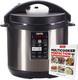 Lux 8 Quart Stainless Steel Multi-cooker & Test Kitchen Cookbook Bundle