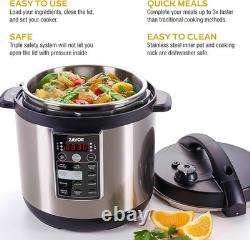 LUX 8 Quart Stainless Steel Multi-Cooker & Test Kitchen Cookbook Bundle