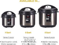 LUX 8 Quart Stainless Steel Multi-Cooker & Test Kitchen Cookbook Bundle