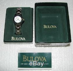 Ladies Bulova Marine Star 100 m Quarts Stainless Steel Band Wristwatch NIB