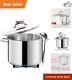 Large 12 Quart Stock Pot With Glass Lid Nickel Free Stainless Steel Cookware