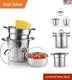 Large Capacity 12 Quart Stainless Steel Pasta Cooker Set With Riveted Handles