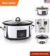 Large Capacity 7-quart Stainless Steel Slow Cooker For Effortless Entertaining