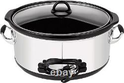 Large Capacity 7-Quart Stainless Steel Slow Cooker for Effortless Entertaining