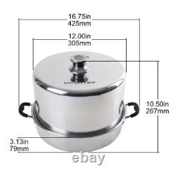Large Stainless Steel Steam Canner Efficient Fast Easy Canning 7 Quart Jars