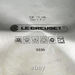 Le Creuset 3-Ply Stainless Steel Stock Pot With Lid 6.0 Liters 6 1/3 Quarts 24cm