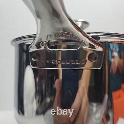 Le Creuset Stainless Steel 3 Quart Sauce Pan with Lid N22006, New