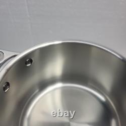 Le Creuset Stainless Steel 3 Quart Sauce Pan with Lid N22006, New